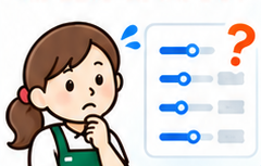 たくさんの設定項目に悩む店舗スタッフ